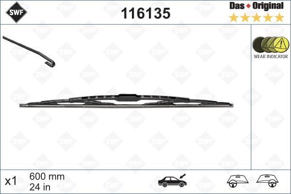 Ablaktörlő Mercedes 600mm