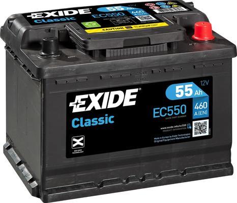 EXIDE akku Classic 55Ah, 460 A, J+ 242x175x190mm