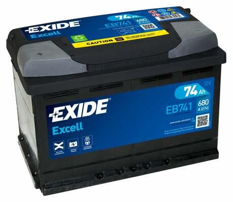 EXIDE akku Excell 74Ah, 680 A, B+ 278x175x190mm