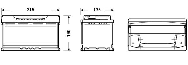 EXIDE akkumulátor EXCELL 315x175x190