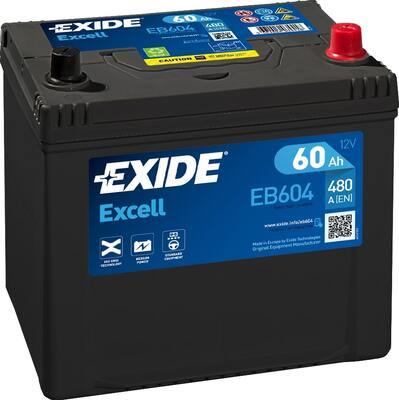 EXIDE akku Excell 60Ah, 390 A, J+ 230x170x225mm