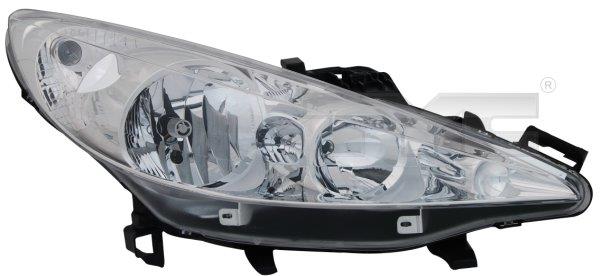 PE 207 ліва фара H7/Н1з поворот., без п/туман, автом., + коригування