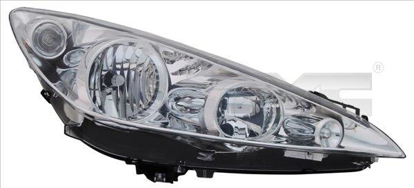 PE 308 ліва фара H7/H1 з поворот., автом., + коригування