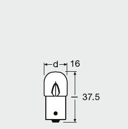 Автомобільна лампа, 5W, 24V, BA15D