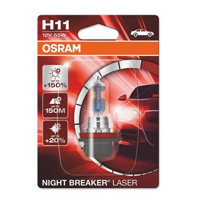 Автомобiльна лампа: H11 12V 55W PGJ19-2 NIGHT BREAKER LASER next generation (+150)blister