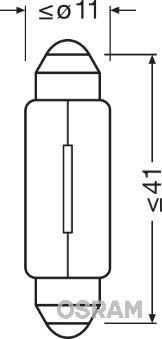 Автомобільна лампа: C10W 12V 10W SV8.5-8