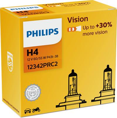 Автомобільна лампа: 12 [В] H4 Vision, 60/55W, P43t-38