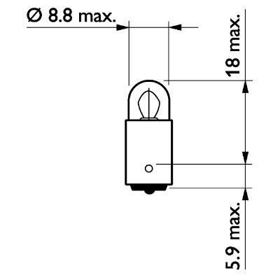 Автомобільна лампа T3W 12V BA9s