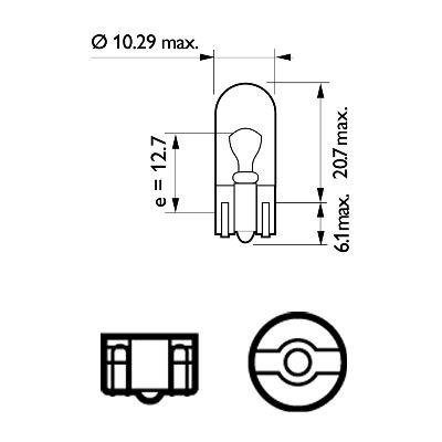Автомобільна лампа: 12 [В] W5W Vision 5W цоколь W2,1X9,5d