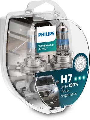 Авто лампа PHILIPS / 2 шт. / 12V 55W / тип: H7 / цоколь: PX26d / 3400K / 1500 lm /