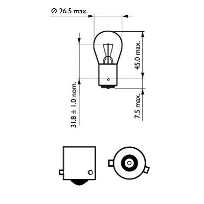 Автомобільна лампа: 12 [В] PR21W Vision 21W цоколь BAW15d
