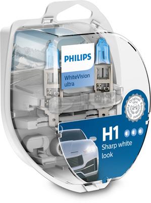 Авто лампа PHILIPS / 2 шт. / 12V 55W / тип: H1 / цоколь: P14,5s / 3700K / 1550 lm /