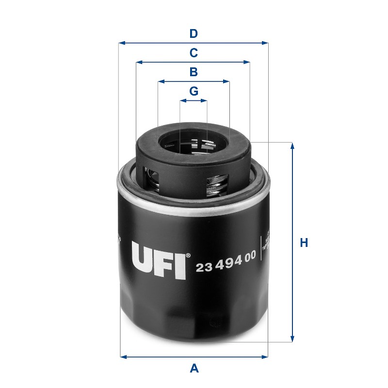 Olejový filtr UFI - UFI 23.494.00 | E-shop LKQ CZ s.r.o.