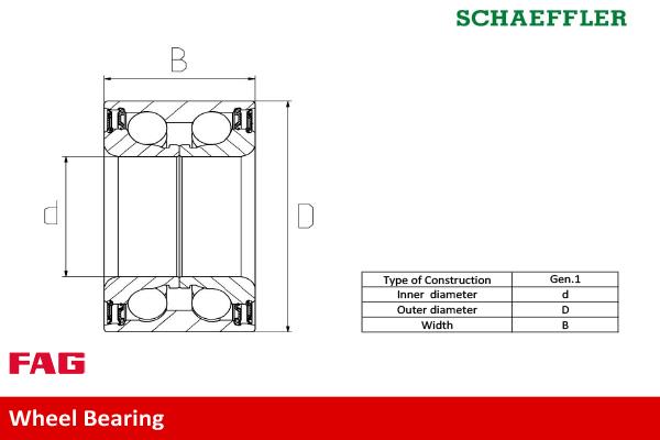 Підшипник маточини (передньої) Citroen C4 Picasso/Peugeot 308 II (42x80x44) (+ABS)