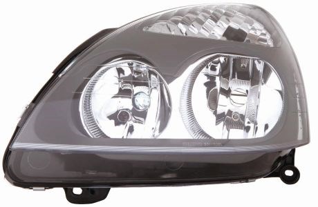 Фара ліва H7/H1 з повторювачем, авт. регул (сірий рамка) 01- [DEPO]