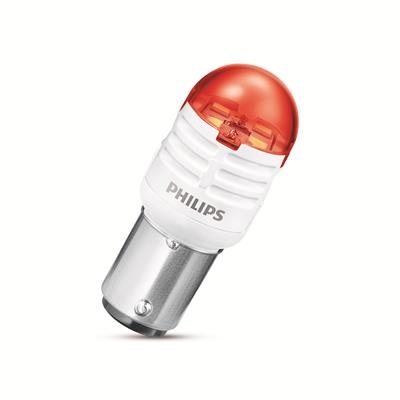 Автолампи PHILIPS / 2 шт. /LED/ 12V / 0,8/1,75 W / тип:P21/5W / цоколь:BAY15D / червона / 50/20 lm /