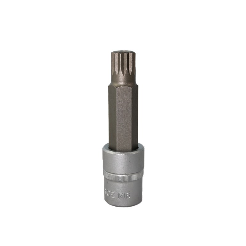 Головка з бітою SPLINE 1/2" M16 L100мм, з отворів у землі