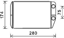 FT-DUC 06 Радіатор пічки 230*164*27 [OE 77364073} Front
