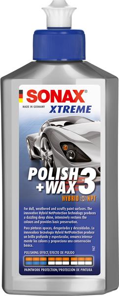 Sonax Polír és Wax 3  250ml ;Br. kisker egységár: 13 716 Ft/l