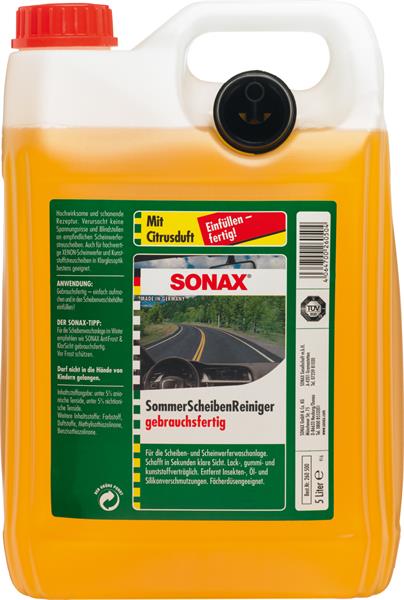 Sonax nyári szélvédőmosó, citrus 5L ;Br. kisker egységár: 753 Ft/l
