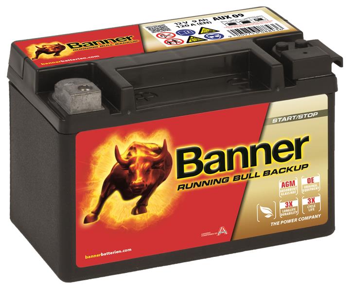 Banner akku Running Bull Back Up 12V 9Ah 120A B+ 150x88x106 B00 Banner akkumulátor