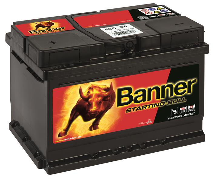 Banner akku Starting Bull 12V 60Ah 480A B+ 241x175x175 B13 Banner akkumulátor