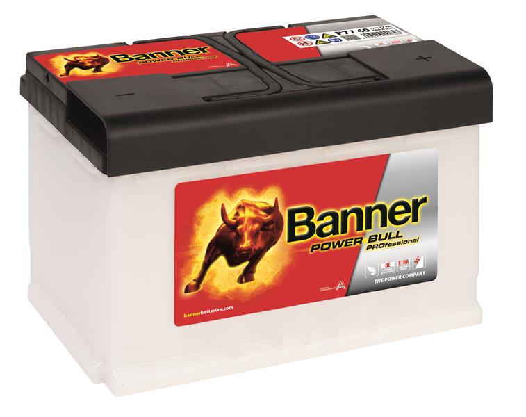 Banner akku Power Bull Professional 12V 77Ah 680A J+ 278x175x190 B13 Banner akkumulátor