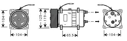 Klímakompresszor Universal SD7H15-8027