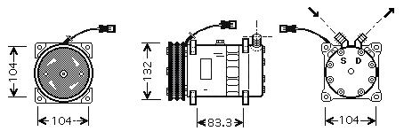 Klímakompresszor Universal SD7H15-4647