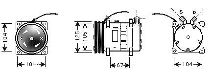 Klímakompresszor Universal SD5H09-5072