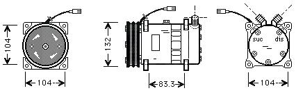 Klímakompresszor Universal SD5H14-S6642