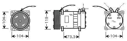 Klímakompresszor Universal SD5H11-6323