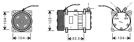 Klímakompresszor Universal SD5H14-S6629