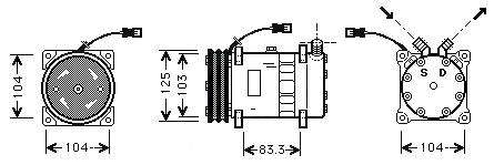Klíma Kompresszor . Universal SD7H15-4652 *