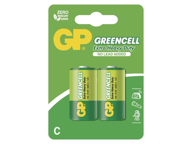 GP Greencell elem R14 Cink-klorid (C/Baby) - 2db