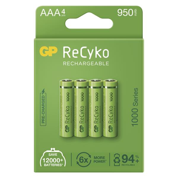 GP újratölthető akkumulátor ReCyko 1000 AAA 4db