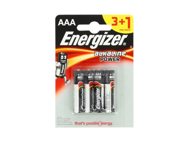 Energizer alkáli elem AAA 3+1 db