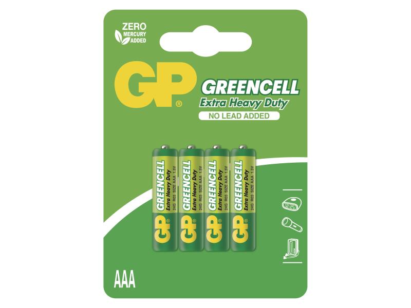 GP Greencell elem R03 Cink-klorid (AAA) 4db