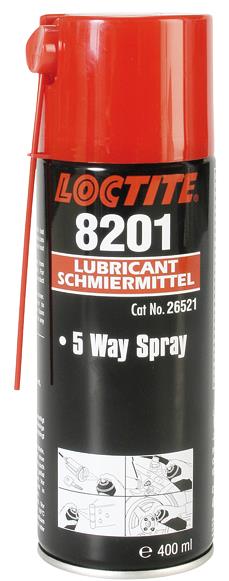 Loctite 8201, 400 ml, 5 Way, kenő, rozsdaoldó, rozsdagátló, vízkiszorító kúszóolaj spray ;Br. kisker egységár: 11 544 Ft/l