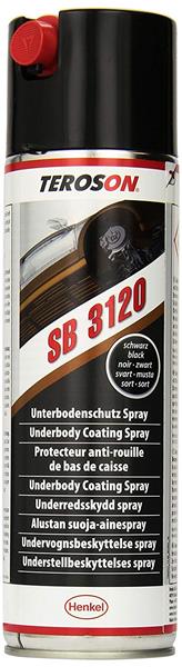 Teroson UBC spray, 500 ml, Alvázvédő spray, gumi-gyanta töltésű, fekete ;Br. kisker egységár: 16 931 Ft/l