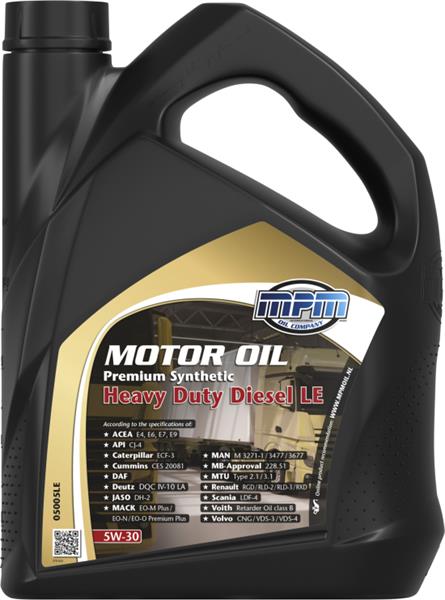 MPM Motor Oil 5W-30 Premium synt. Heavy Duty Diesel LE  5 liter ;Br. kisker egységár: 6 068 Ft/l