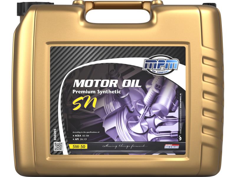 MPM Motorolaj 5W-50 Premium synt. SN 20 liter ;Br. kisker egységár: 3 055 Ft/l