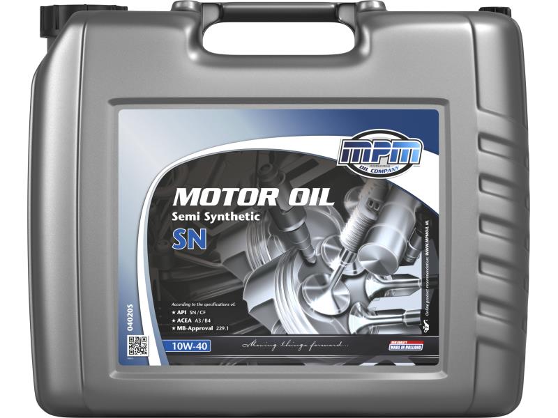 MPM Motorolaj 10W-40 Semi synt. SN 20 liter ;Br. kisker egységár: 2 315 Ft/l