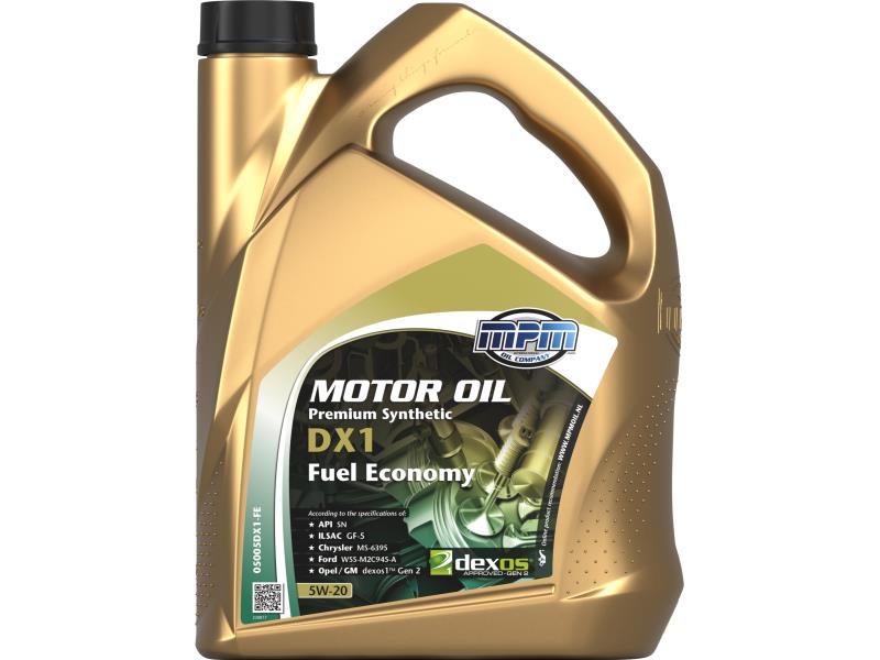 MPM Motorolaj 5W-20 Premium synt. DX1 Fuel Economy 5 liter ;Br. kisker egységár: 4 065 Ft/l