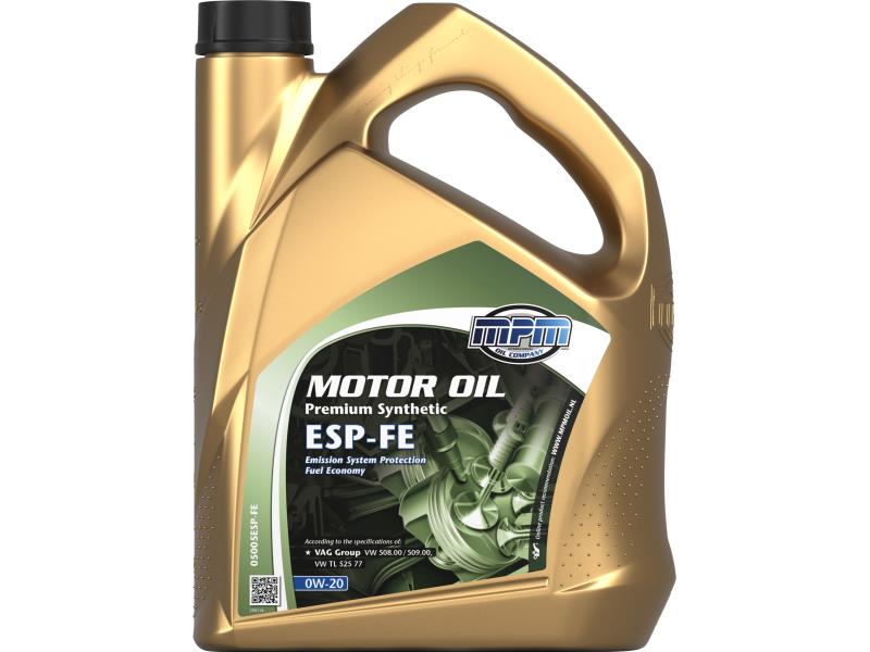 MPM Motorolaj 0W-20 Premium synt. ESP-FE 5 liter ;Br. kisker egységár: 8 029 Ft/l