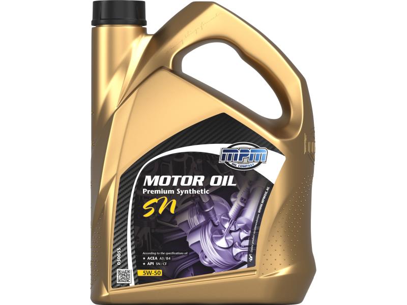 MPM Motorolaj 5W-50 Premium synt. SN 5 liter ;Br. kisker egységár: 4 493 Ft/l