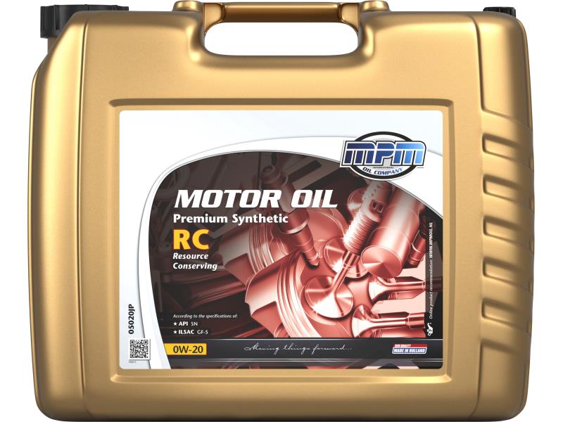 MPM Motorolaj 0W-20 Premium synt. RC 20 liter ;Br. kisker egységár: 4 553 Ft/l