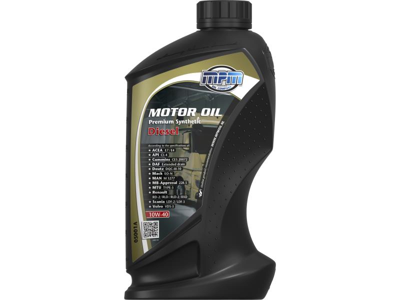 MPM Motorolaj 10W-40 Premium synt. Diesel  1 liter ;Br. kisker egységár: 5 817 Ft/l