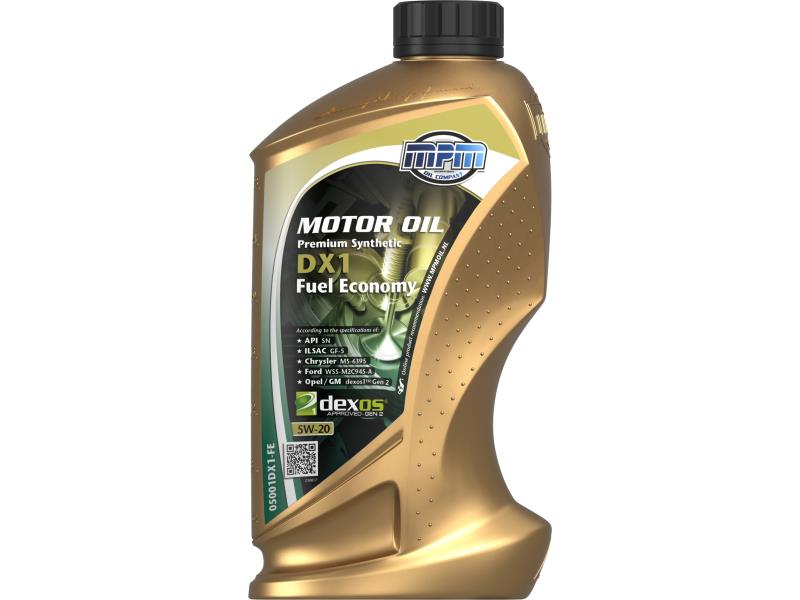 MPM Motorolaj 5W-20 Premium synt. DX1 Fuel Economy 1 liter ;Br. kisker egységár: 5 077 Ft/l