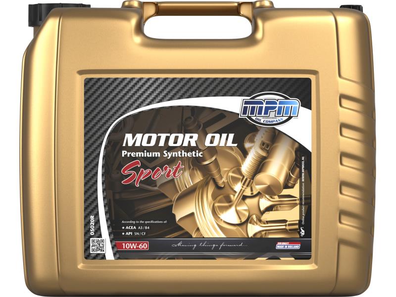 MPM Motorolaj 10W-60 Premium synt. Sport 20 liter ;Br. kisker egységár: 3 750 Ft/l